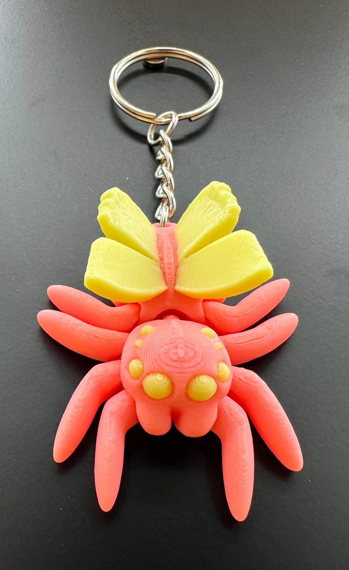 Glow Fairy jumping spider keychain