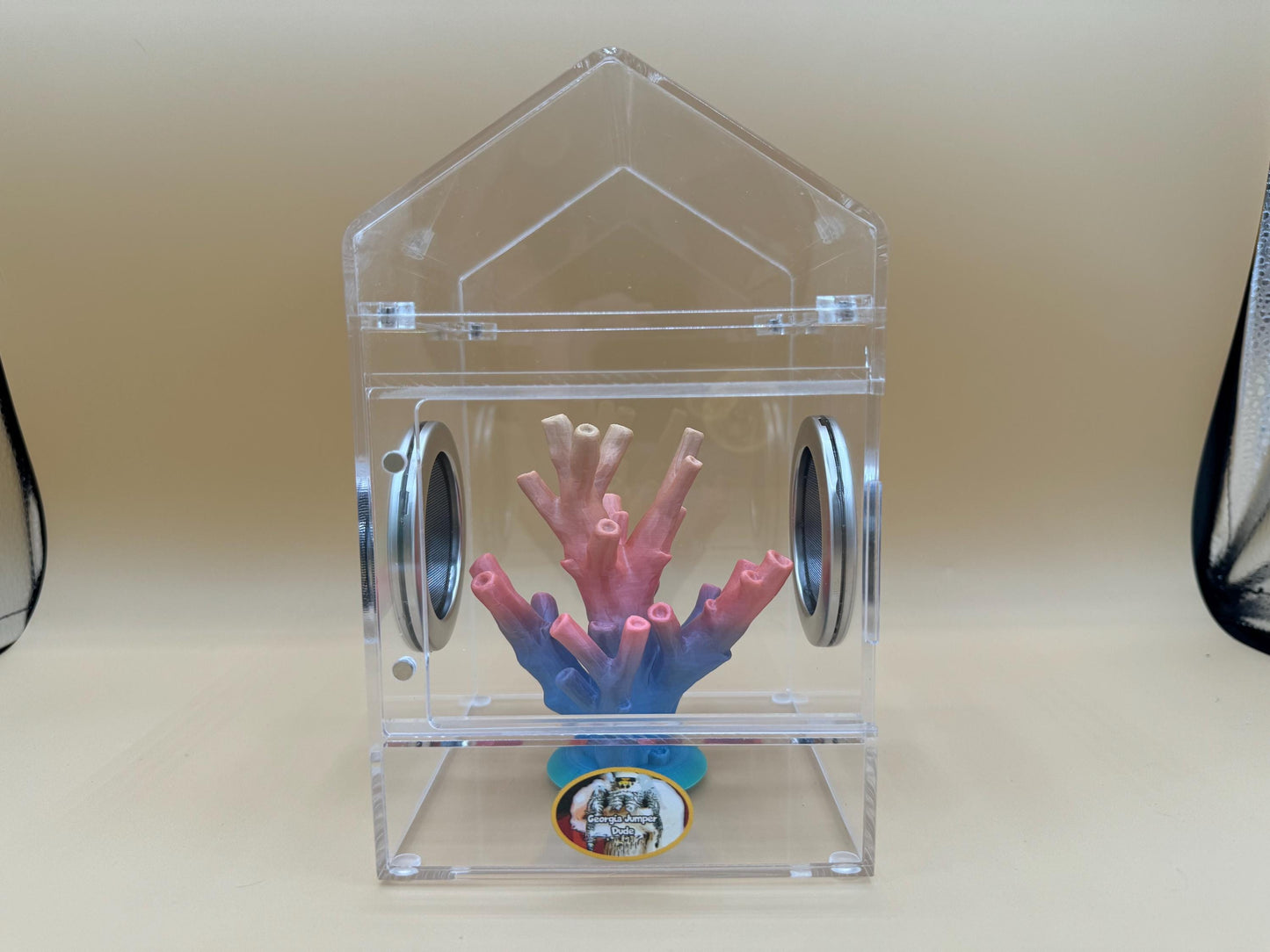 Coral centerpiece for jumping spiders and invertebrates *Built In Magnet*