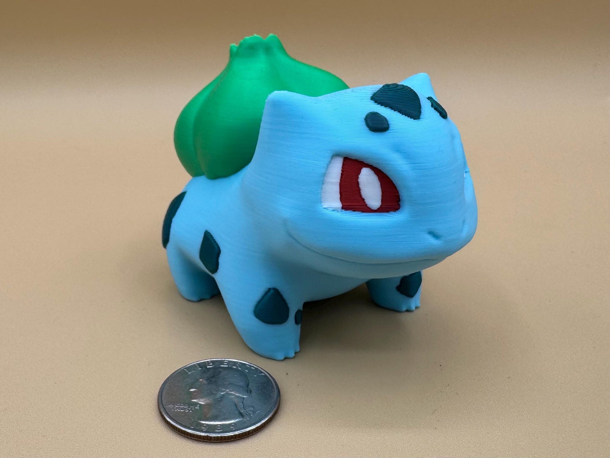 Pokemon color Bulbasaur figurine