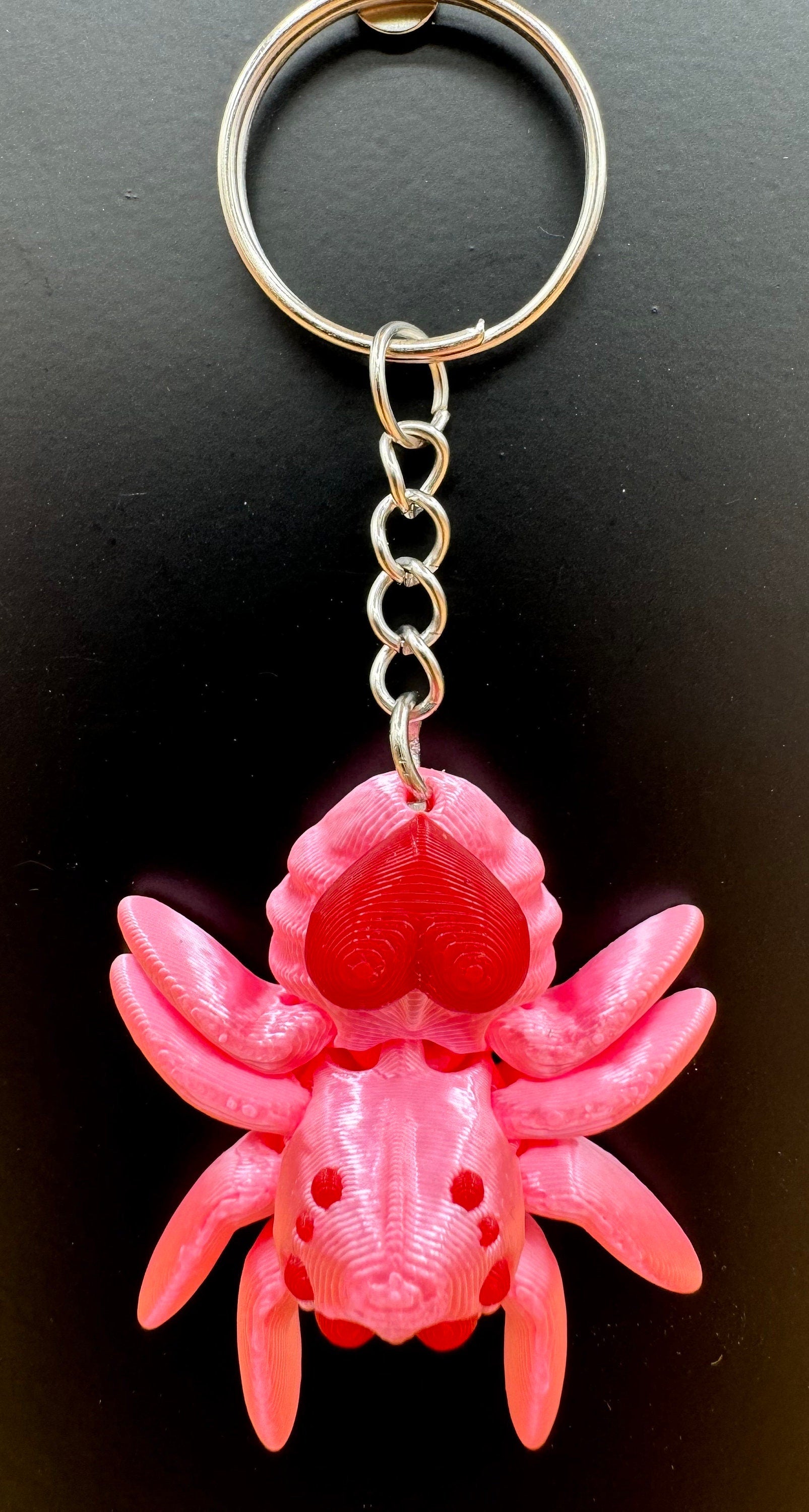 Heart jumping spider keychain