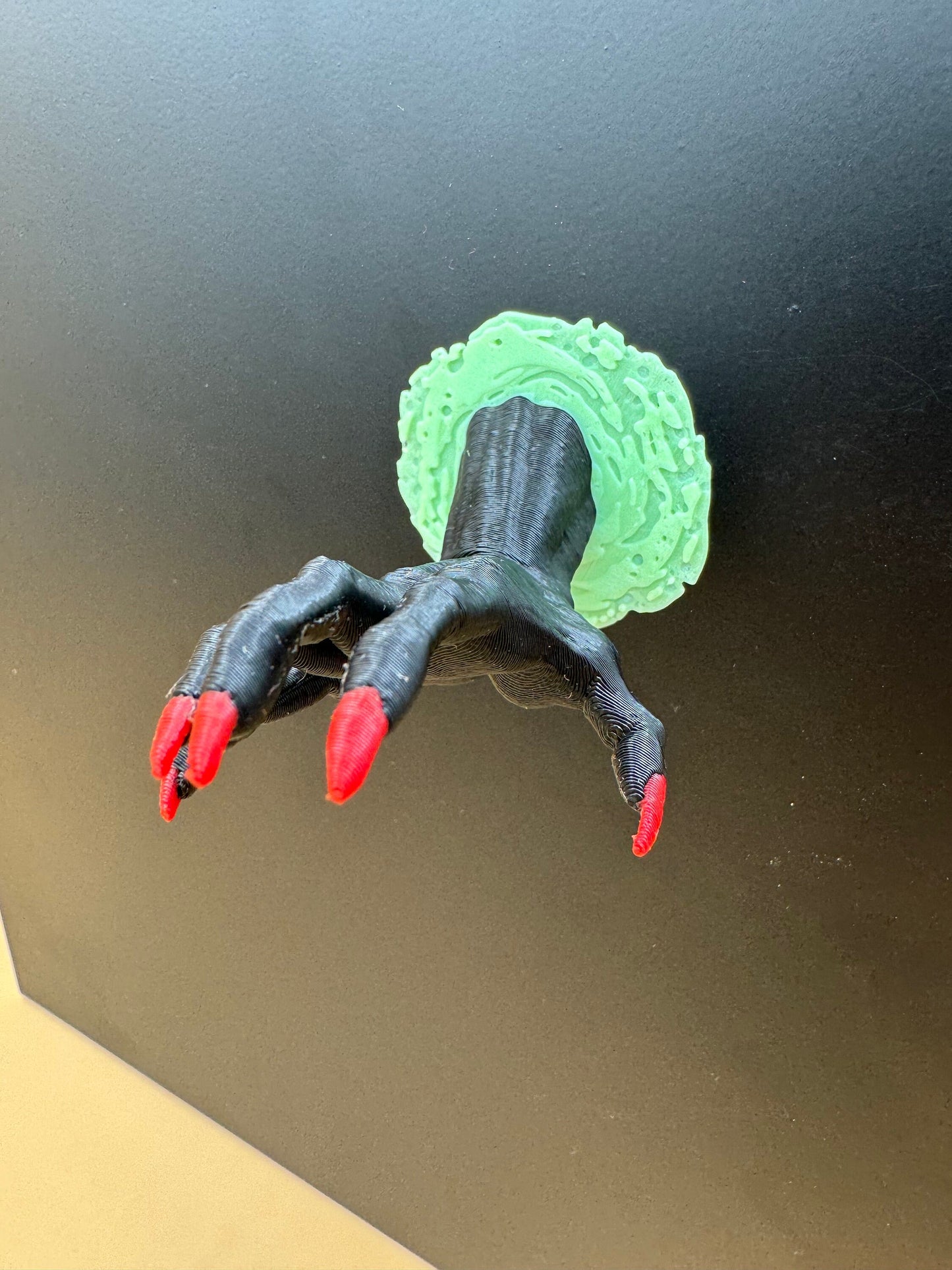 Creepy Hand glow ledge for jumping spiders and invertebrates *Built In Magnet*