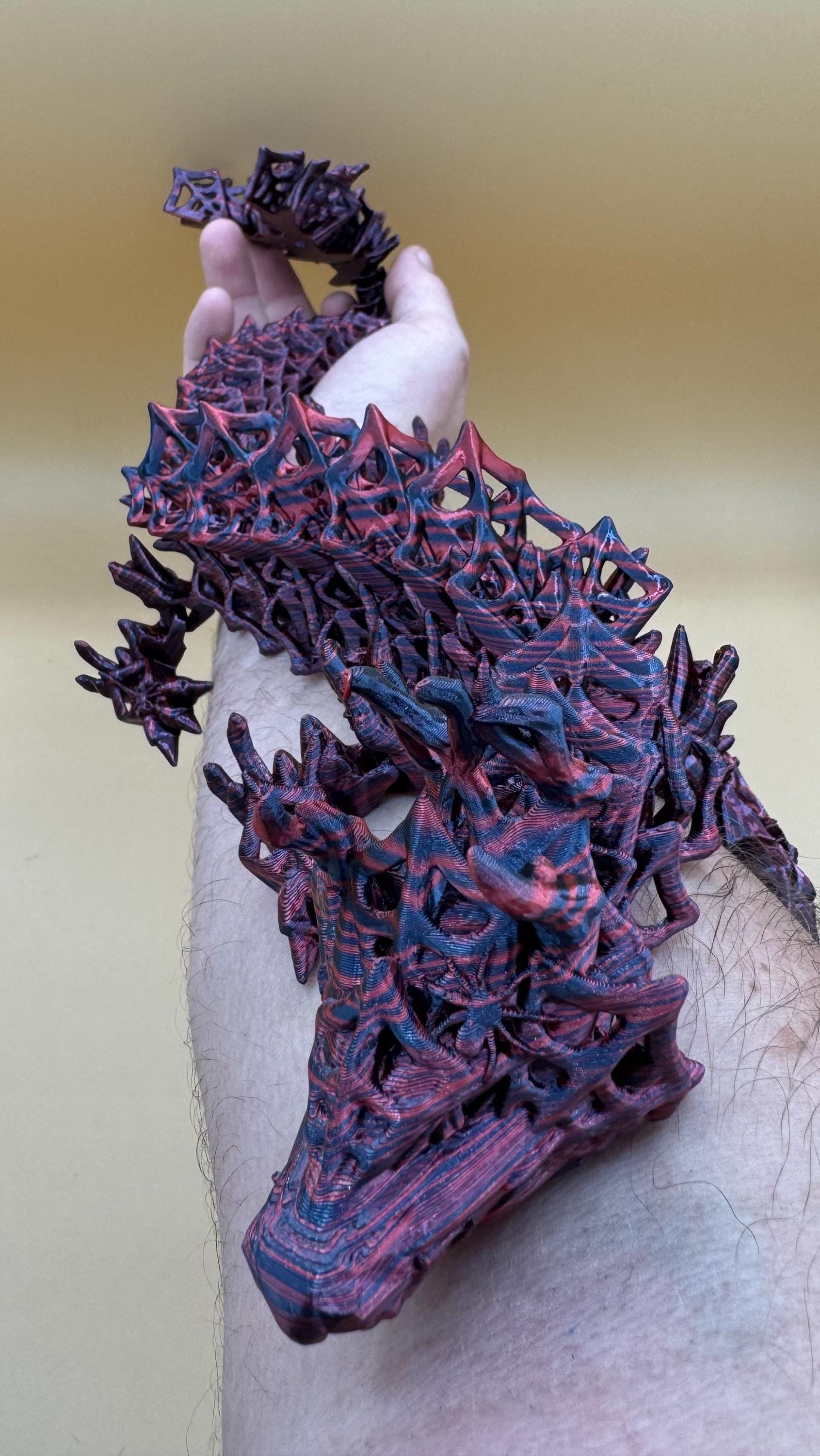 Arachni-Dragon 3-D printed spider dragon 20”