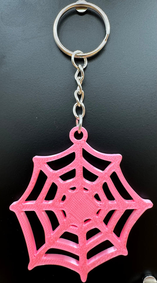 Pink Web Keychain