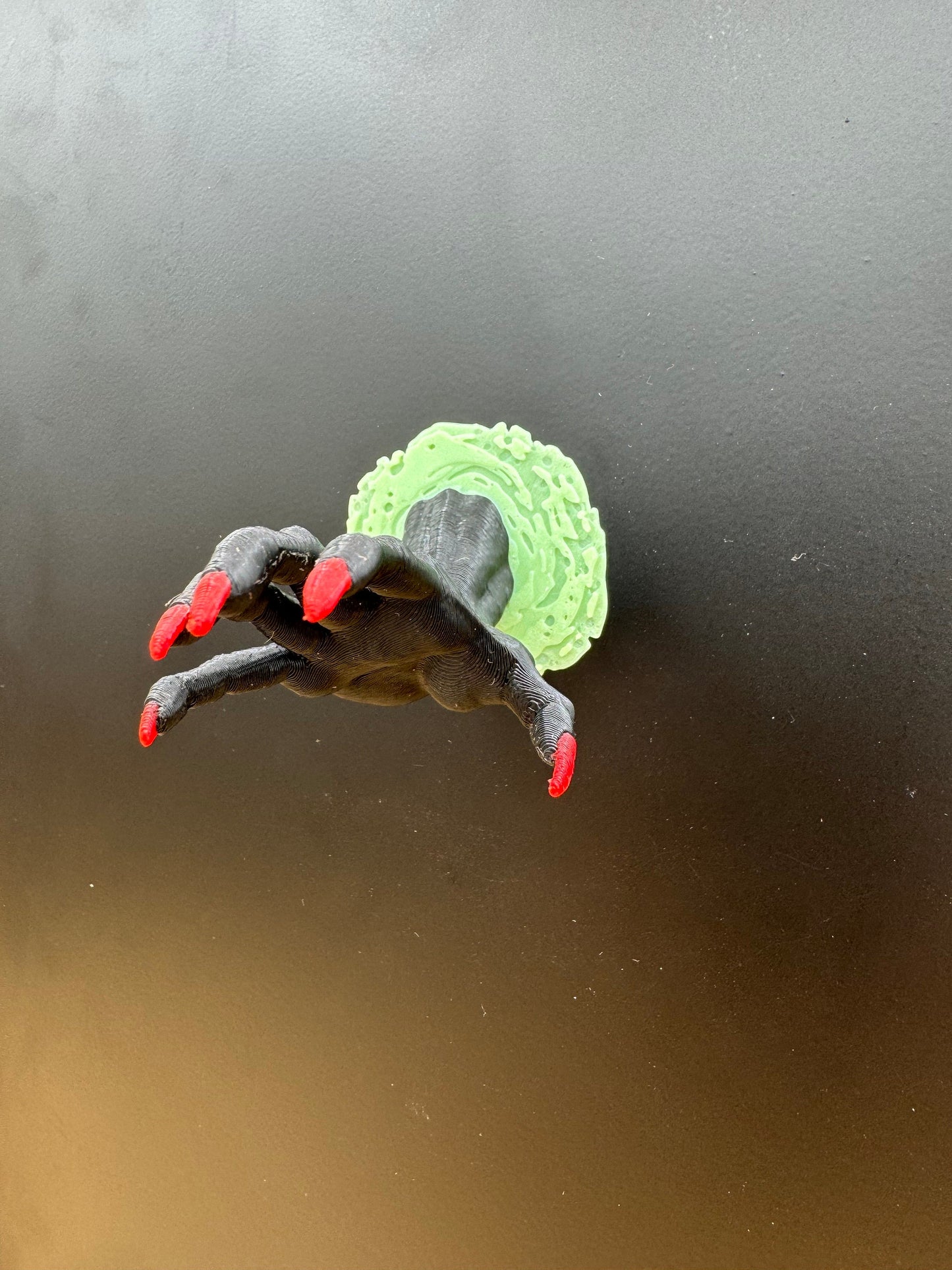 Creepy Hand glow ledge for jumping spiders and invertebrates *Built In Magnet*