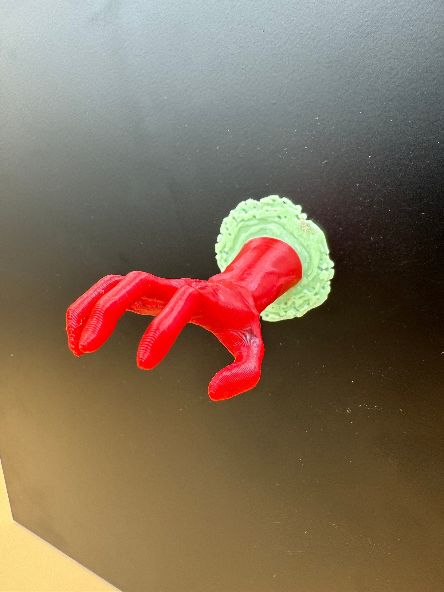 Creepy Hand glow ledge for jumping spiders and invertebrates *Built In Magnet*