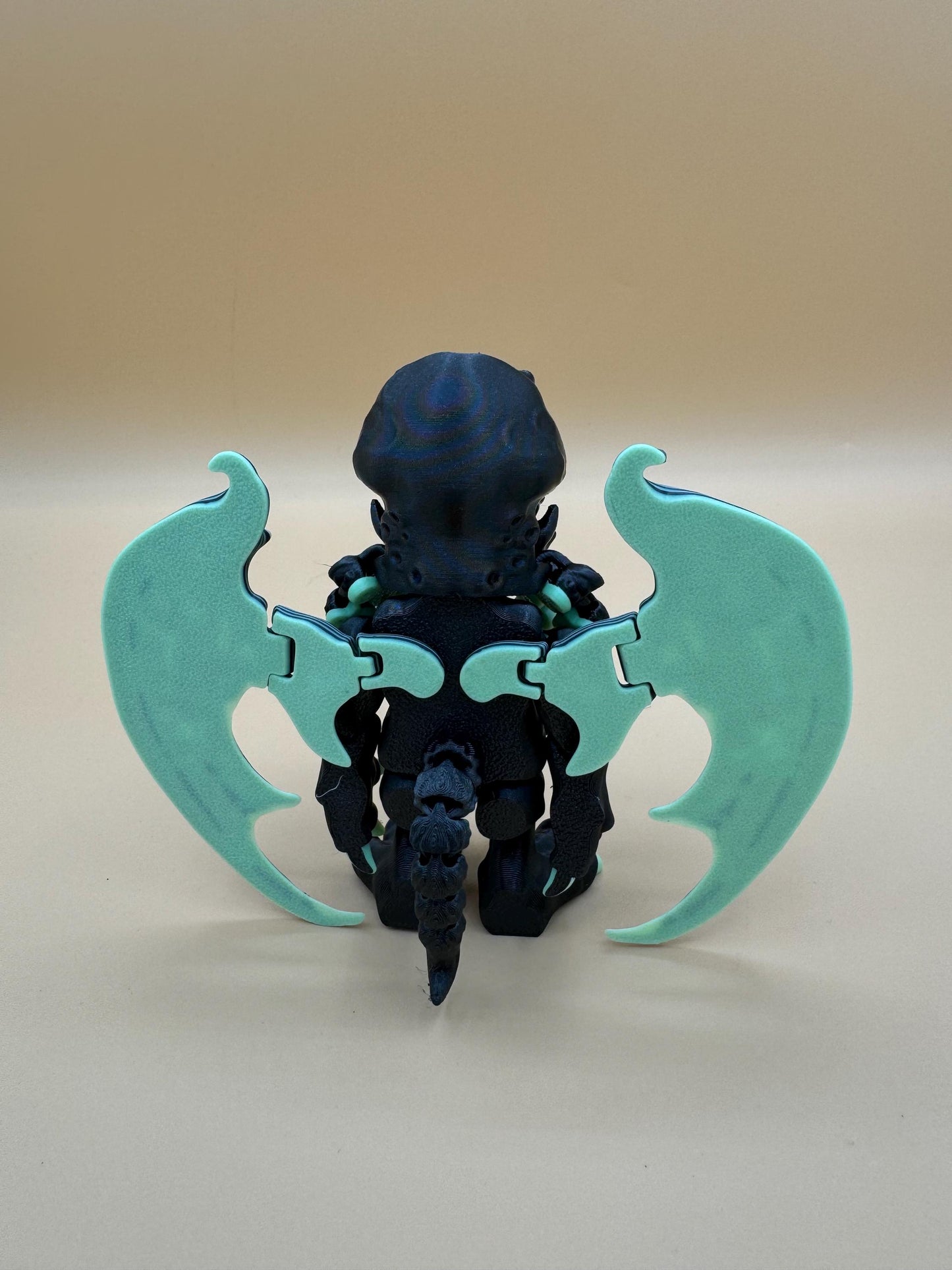 Glow-in-the-dark, 3D printed Articulating “Cthulhu” Toy