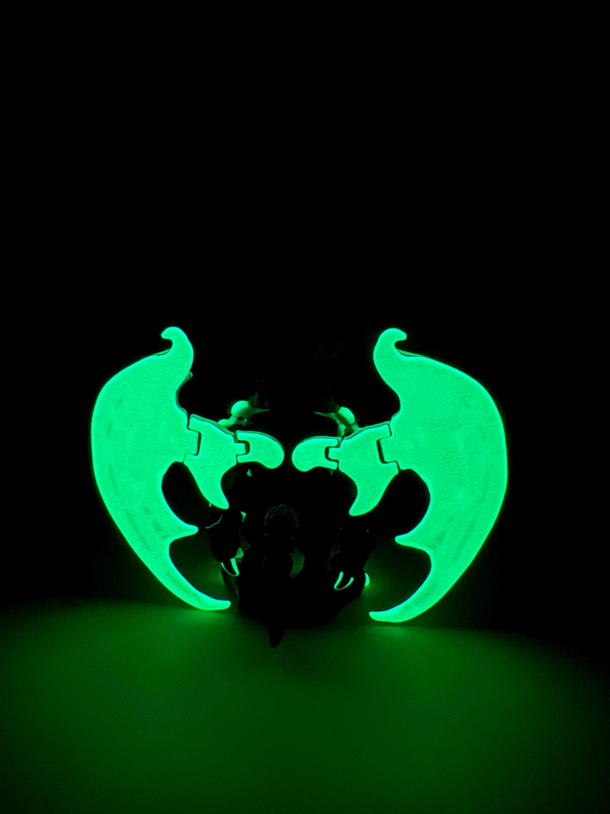 Glow-in-the-dark, 3D printed Articulating “Cthulhu” Toy