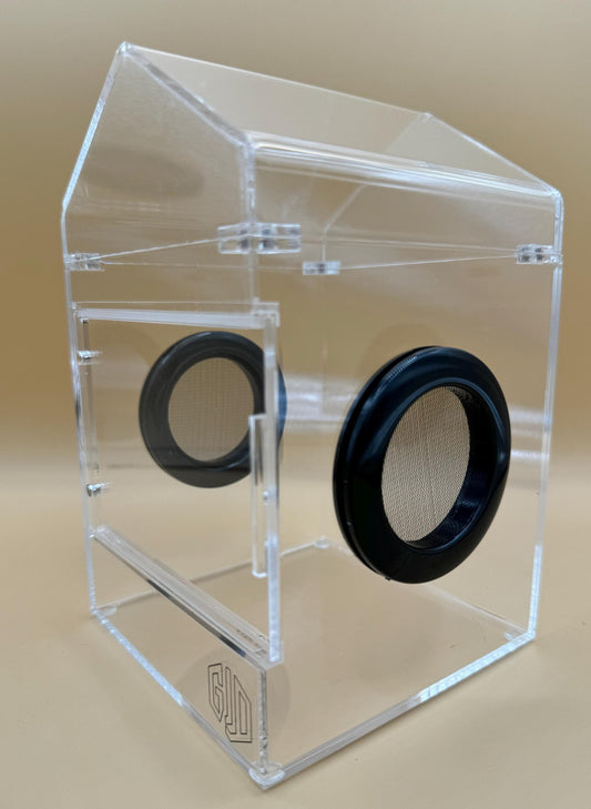 5x5x8” Clear rooftop style jumping spider enclosure