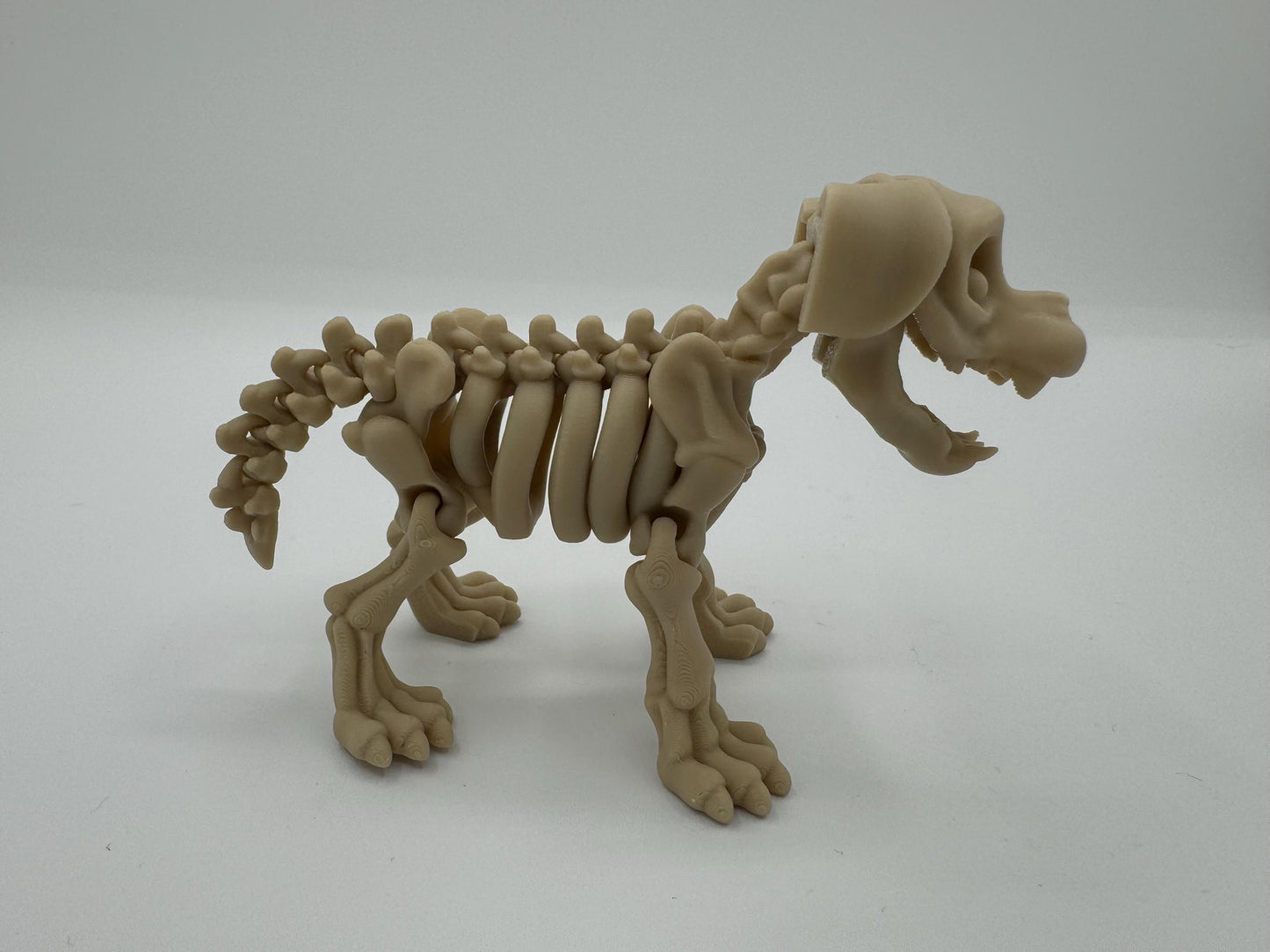 Articulating 3-D printed fidget bone animals