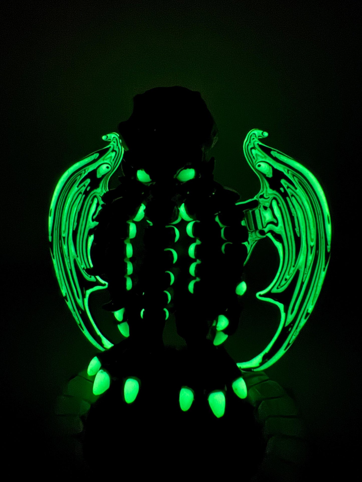 Glow-in-the-dark, 3D printed Articulating “Cthulhu” Toy