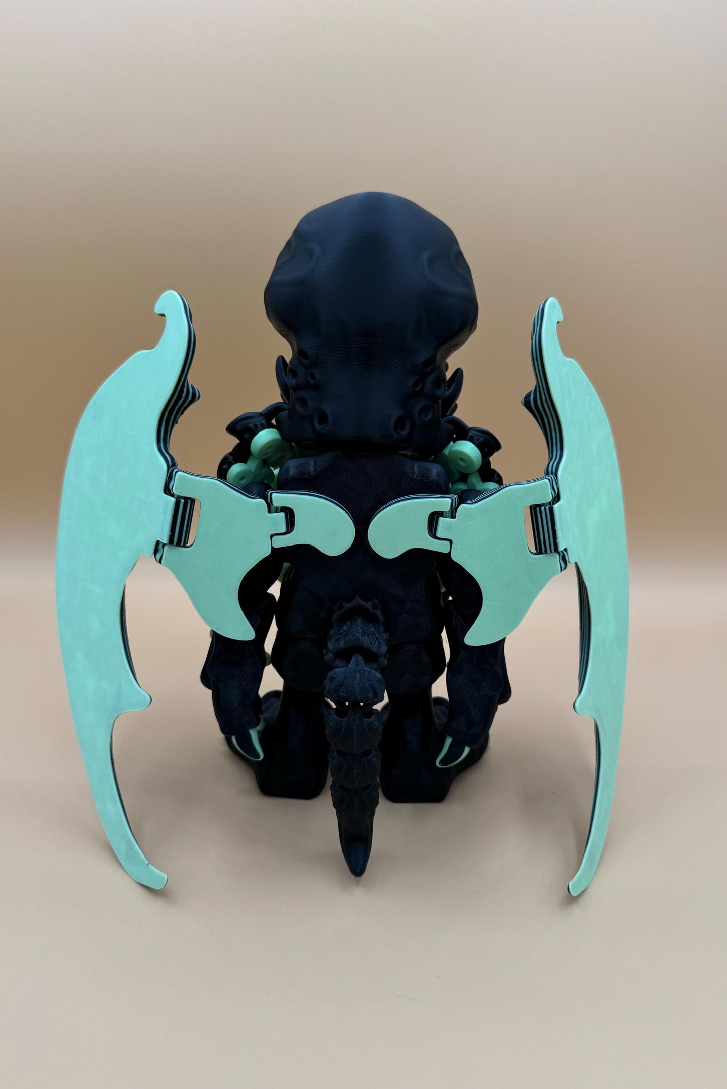 Large Glow-in-the-dark, 3D printed Articulating “Cthulhu” Toy