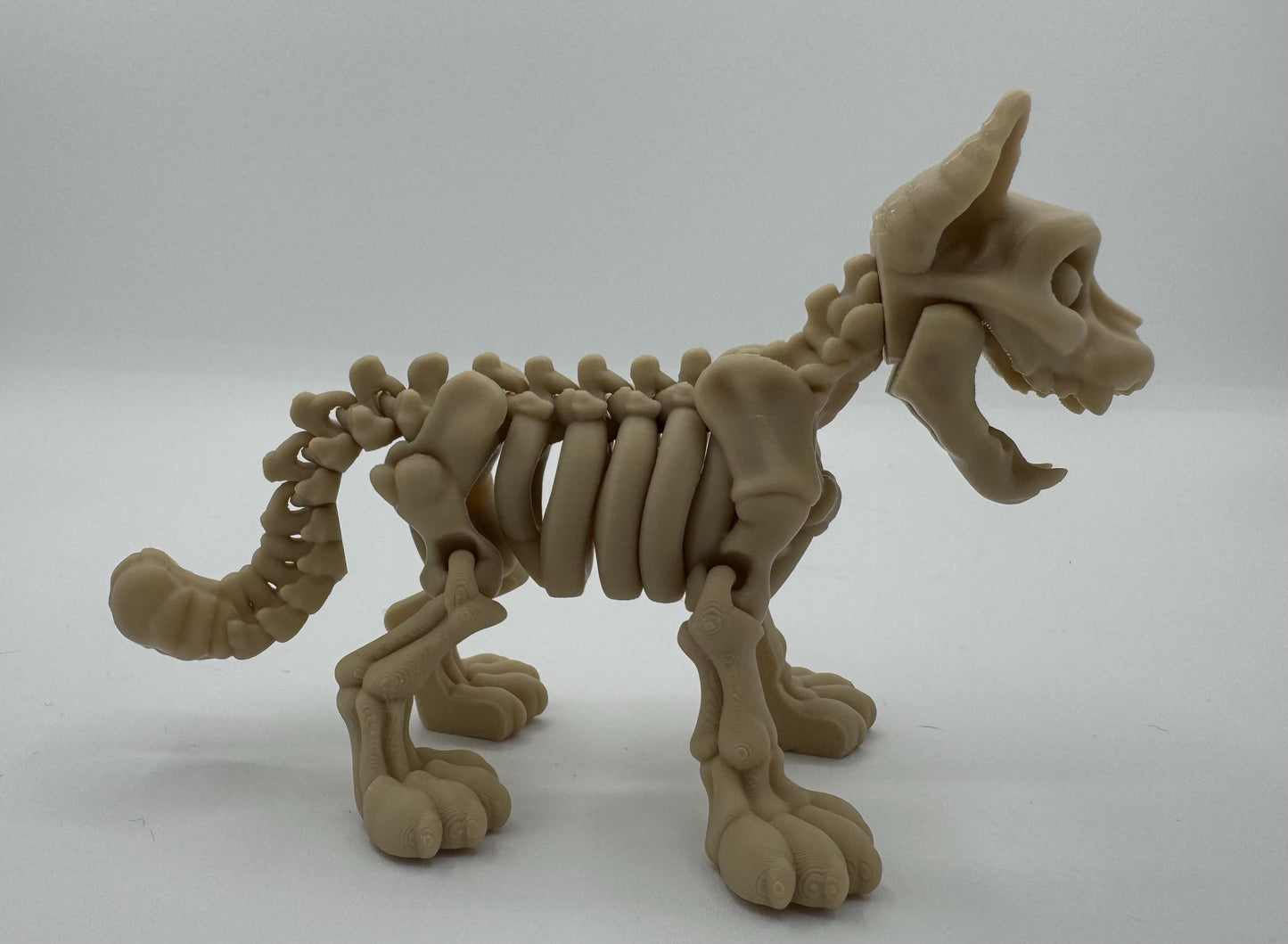 Articulating 3-D printed fidget bone animals