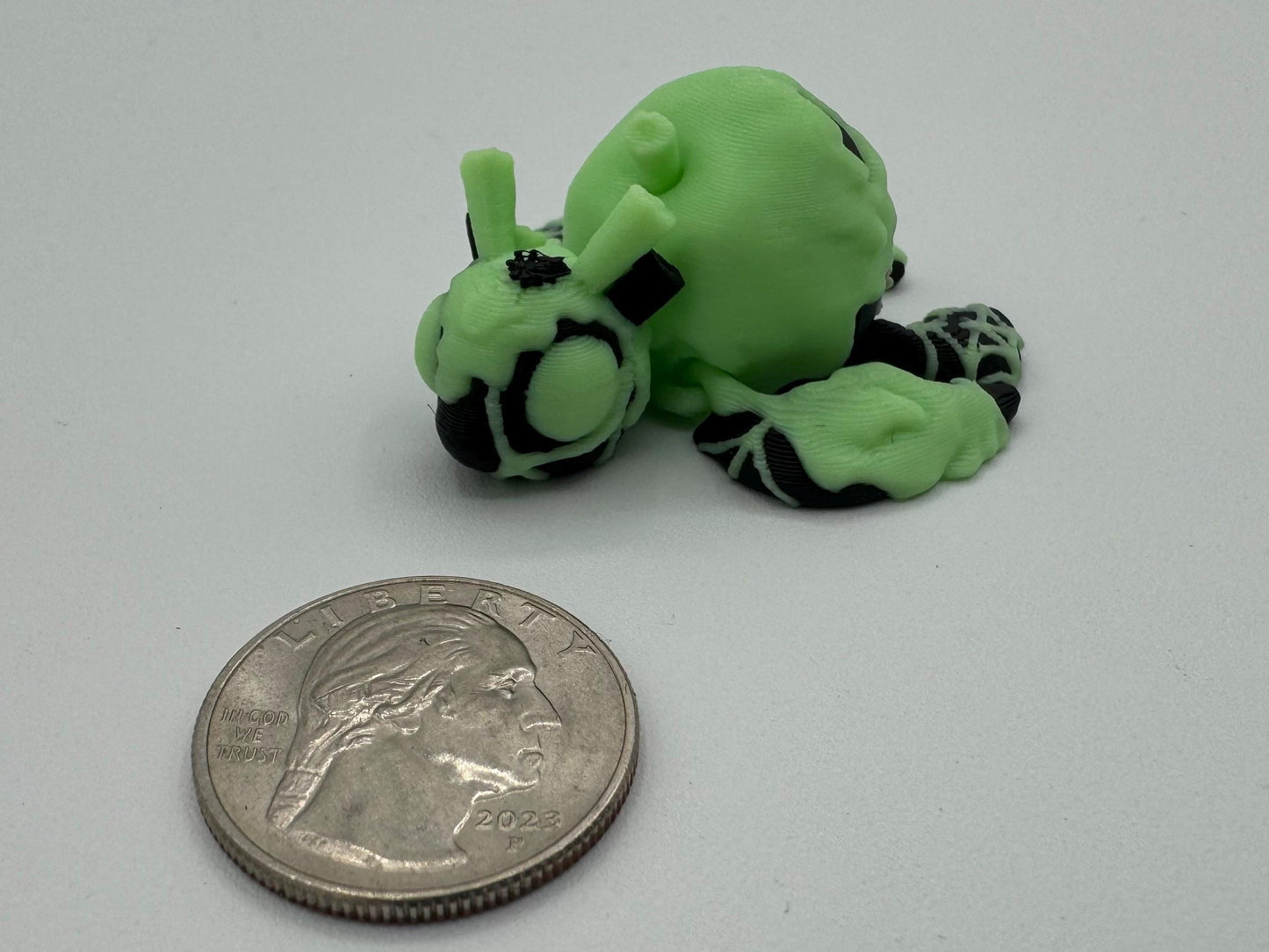 Articulating 3D Printed Glow poison apple Turtle