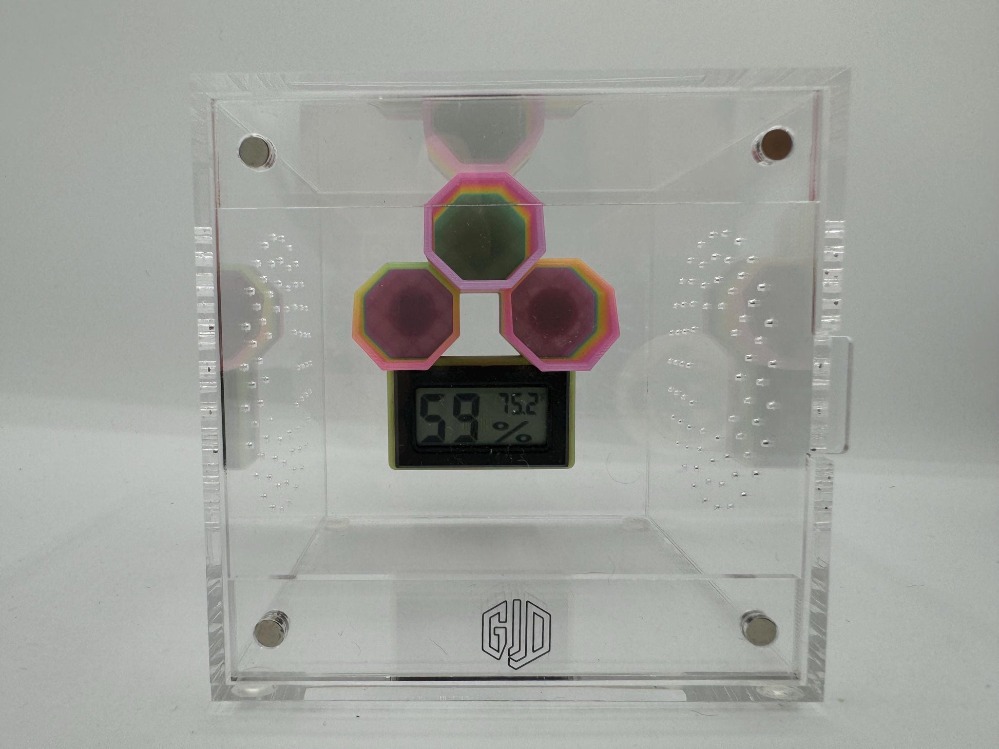 Hide-Grometer Digital Hygrometer holder/hide with or w/o hygrometer *Built In Magnet*