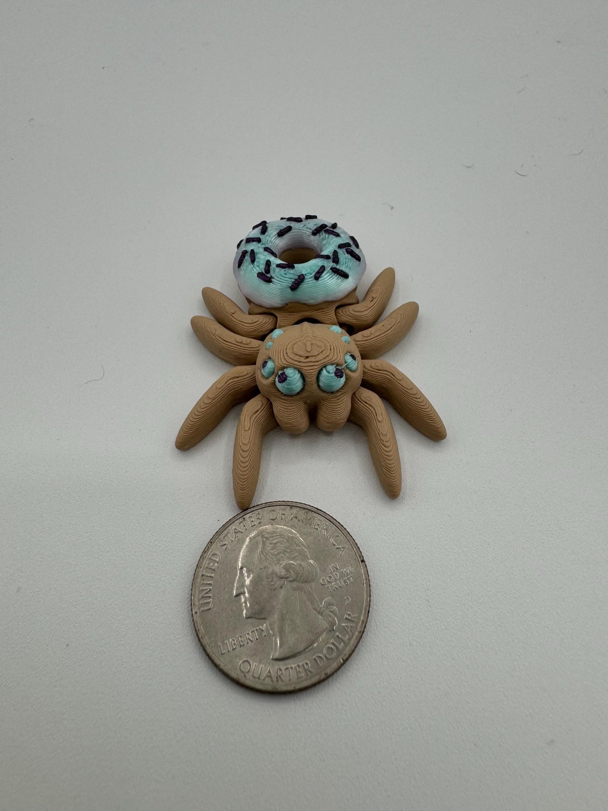 Articulating Donut Jumping Spider fidget toy