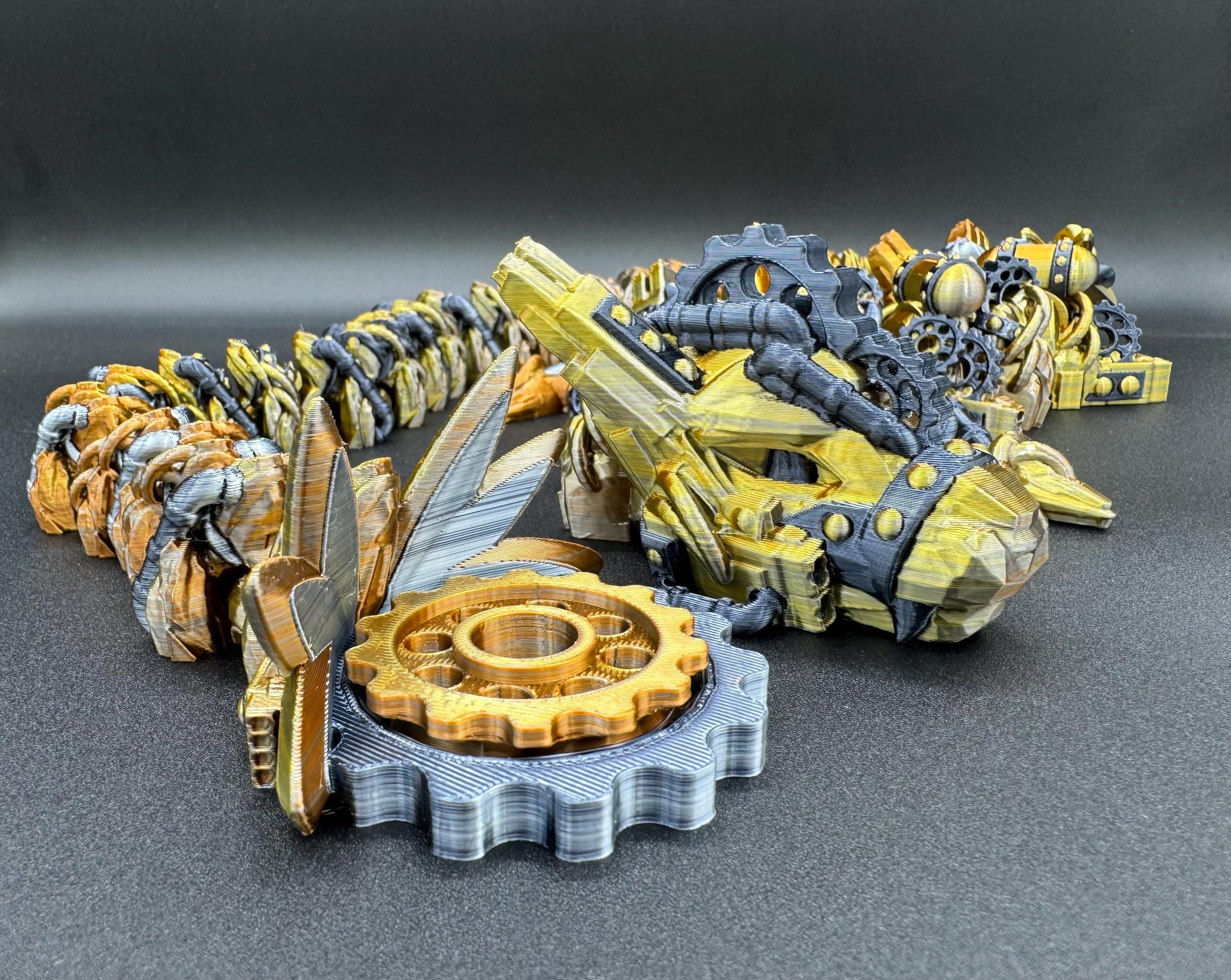 Steampunk 33” Articulating 3D printed Dragon