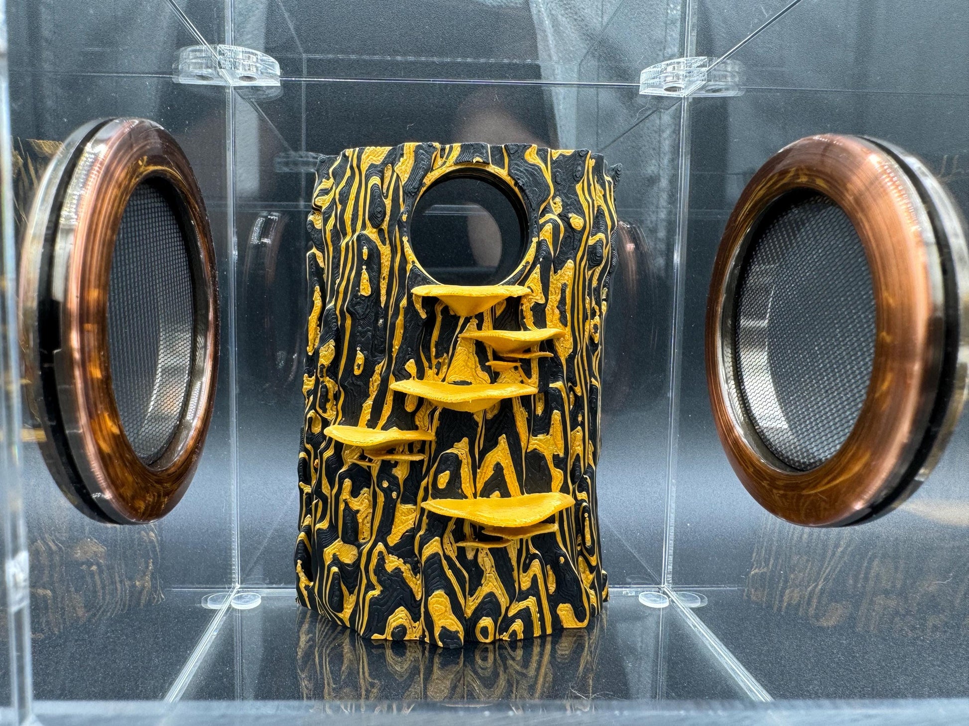 3D “trippy” Universal Treeshouse Insert for jumping spiders and invertebrate enclosures