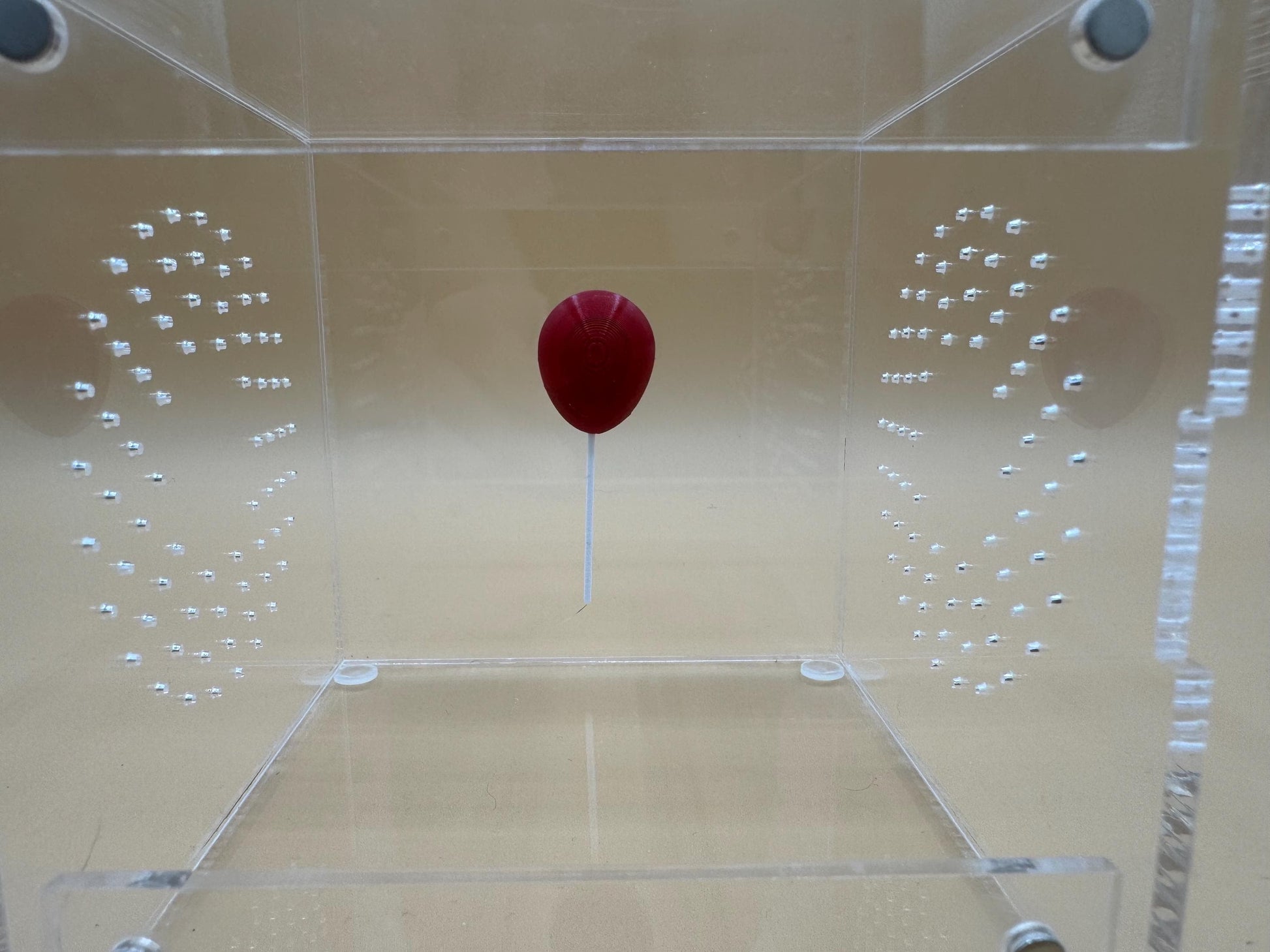 Magnetic red balloon ledge *Built In Magnet*