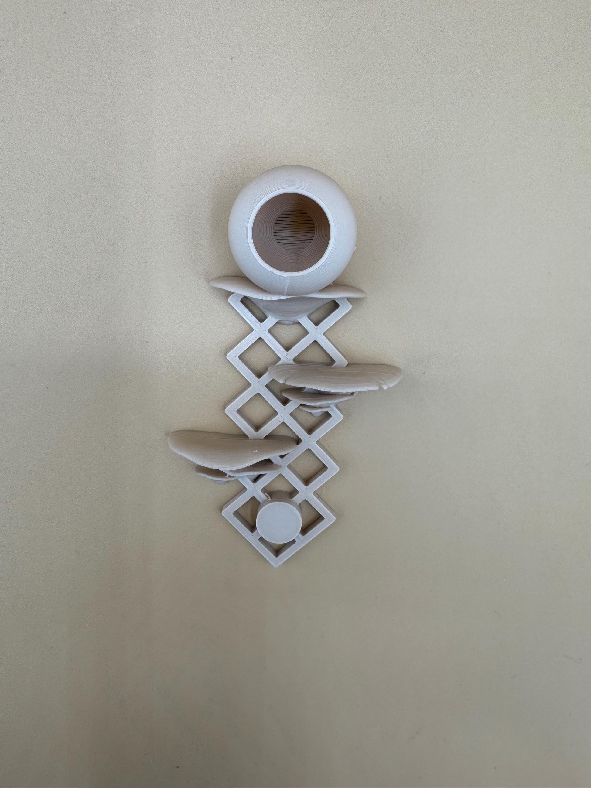 Mushroom lattice hide/ ledge for jumping spiders *Built In Magnet*
