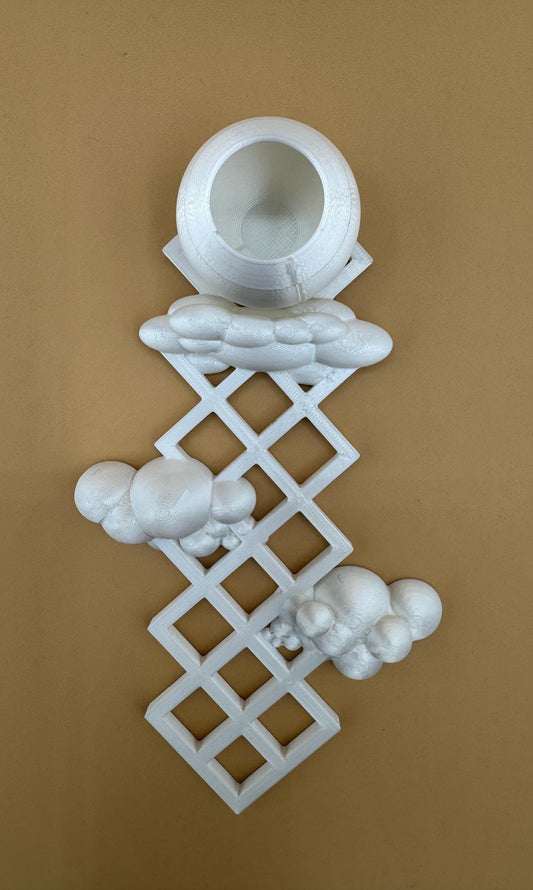 Cloud lattice hide/ ledge for jumping spiders *Built In Magnet*