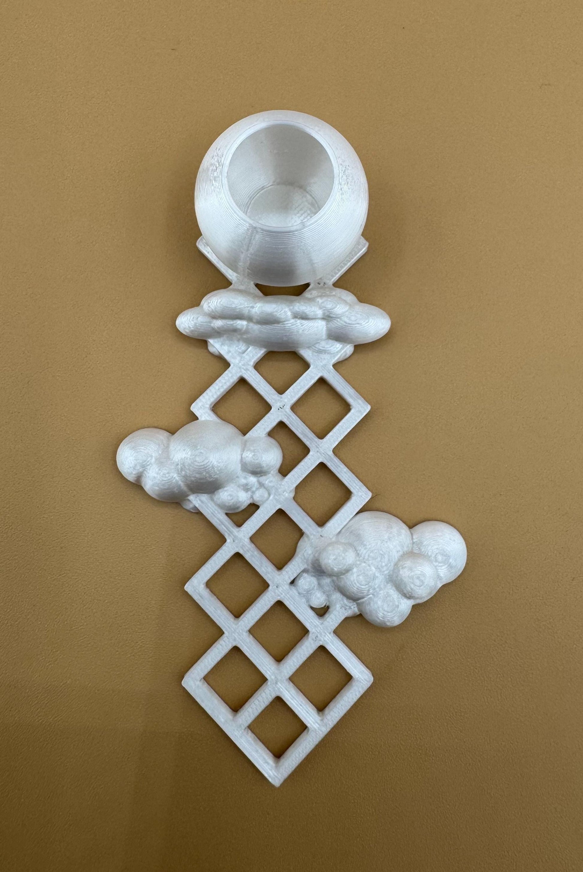 Cloud lattice hide/ ledge for jumping spiders *Built In Magnet*