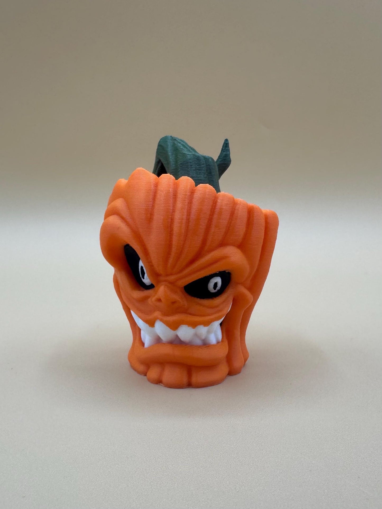 Jack-O-Lantern Jumping Spider enclosure decor *Built In Magnet*