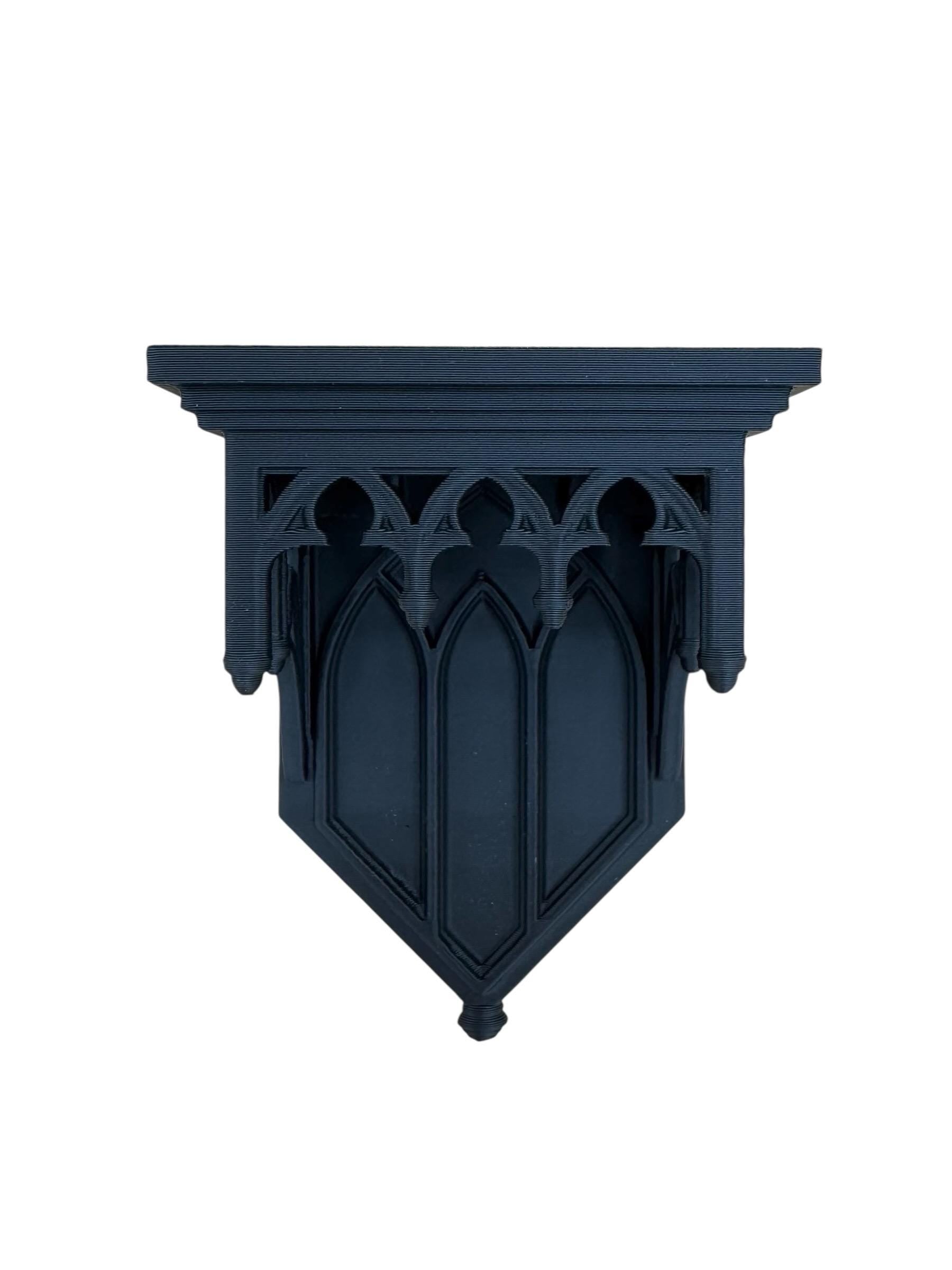 Ornate medieval shelf for jumping spiders