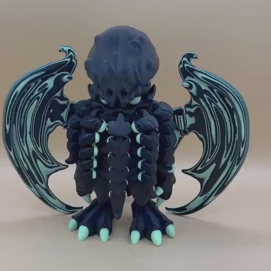 Large Glow-in-the-dark, 3D printed Articulating “Cthulhu”  Toy